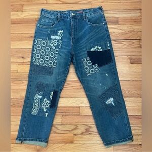Pilcro patchwork jeans size 32. Fits 12-14